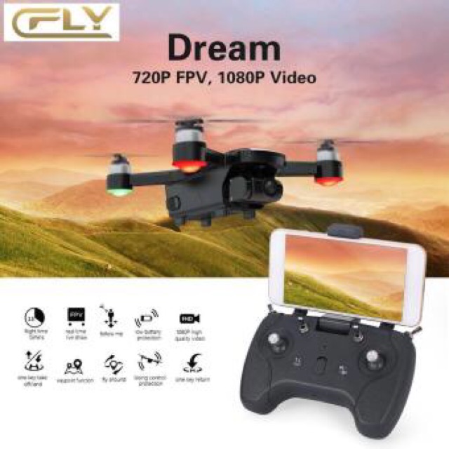 [VER 2019] Flycam c-fly dream gps, camera 1080p, gimbal 2 trục bay 800m , có tự bay về