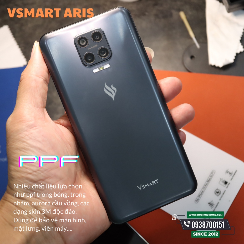 Miếng dán PPF Hydorgen Vsmart Aris trong, nhám, đổi màu cao cấp