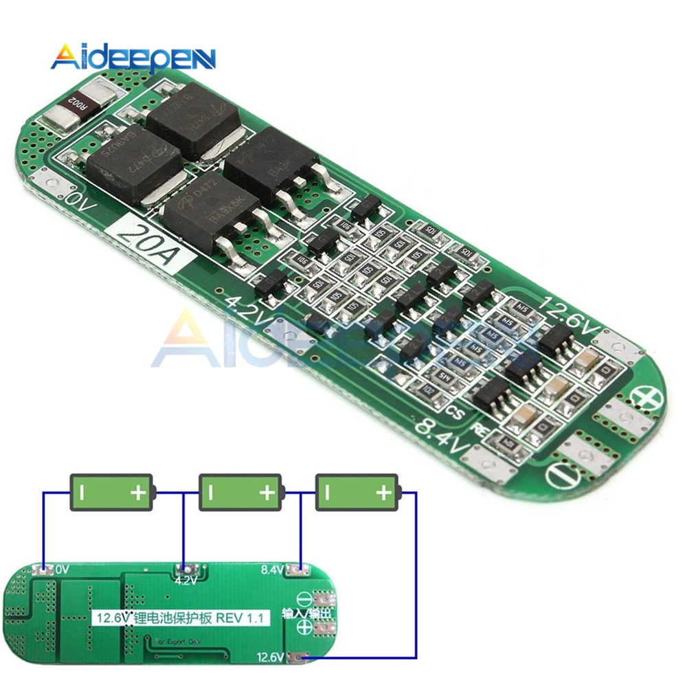 Bo mạch bảo vệ Li-Ion 18650 12.6v 3s 20A | BigBuy360 - bigbuy360.vn