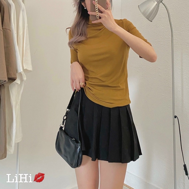 ÁO THUN CỔ LEO HÀN QUỐC FROM BASIC MẶC ÔM VỪA NGƯỜI MS15889