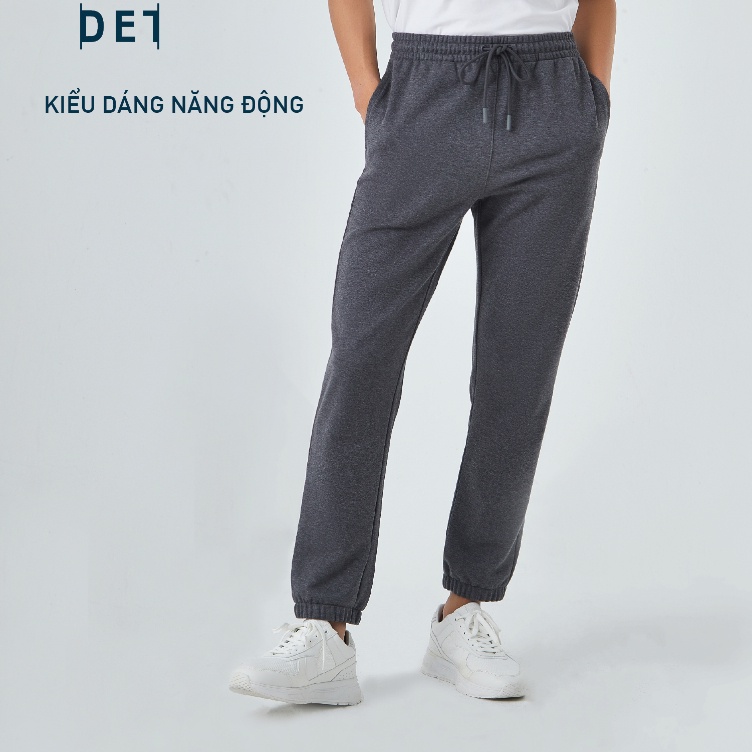 Quần nỉ nam DETERMINANT vải da cá - kháng khuẩn - ngăn mùi - màu xám - Heather Grey [DETB01]