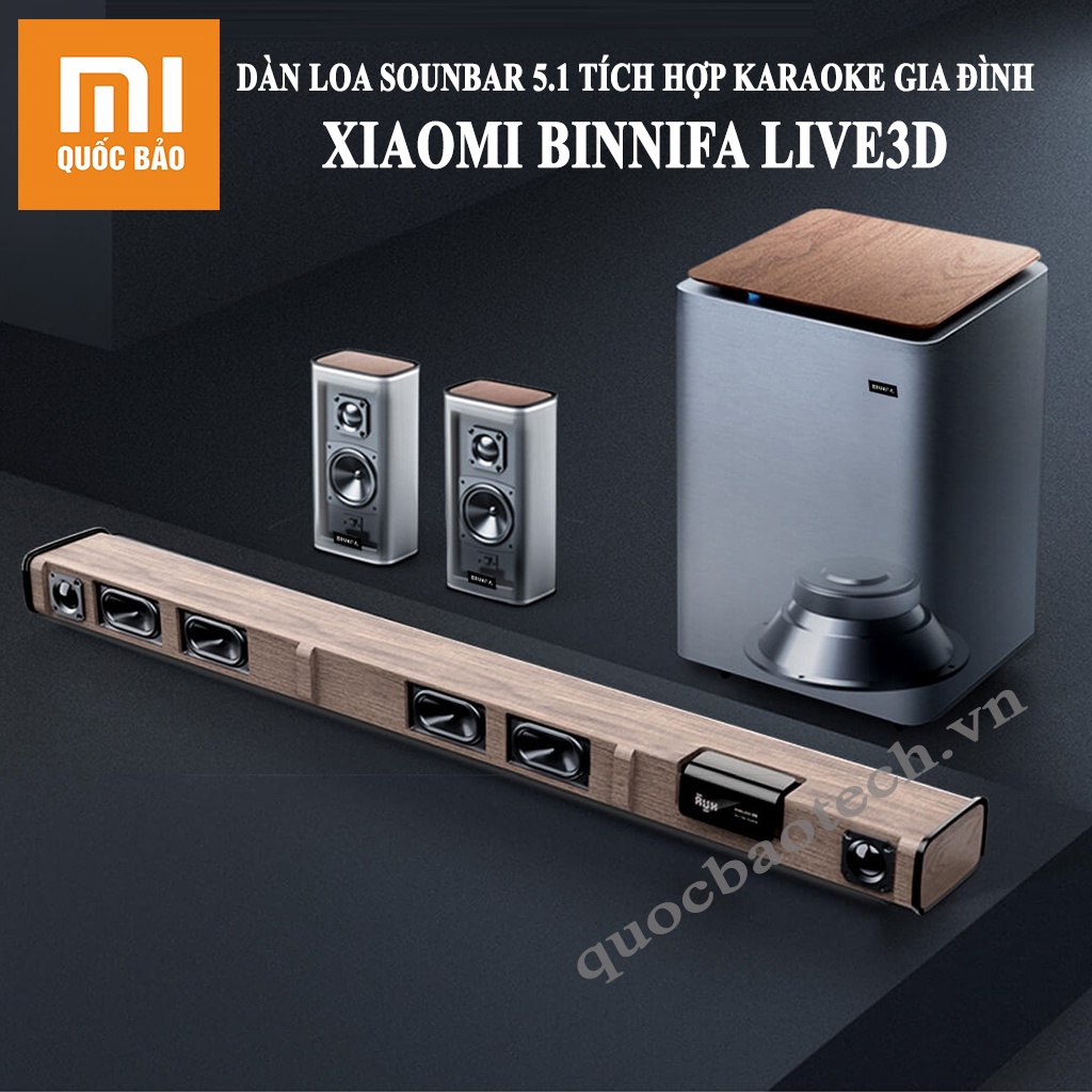 Dàn loa soundbar 5.1 tích hợp karaoke gia đình Binnifa Live3D