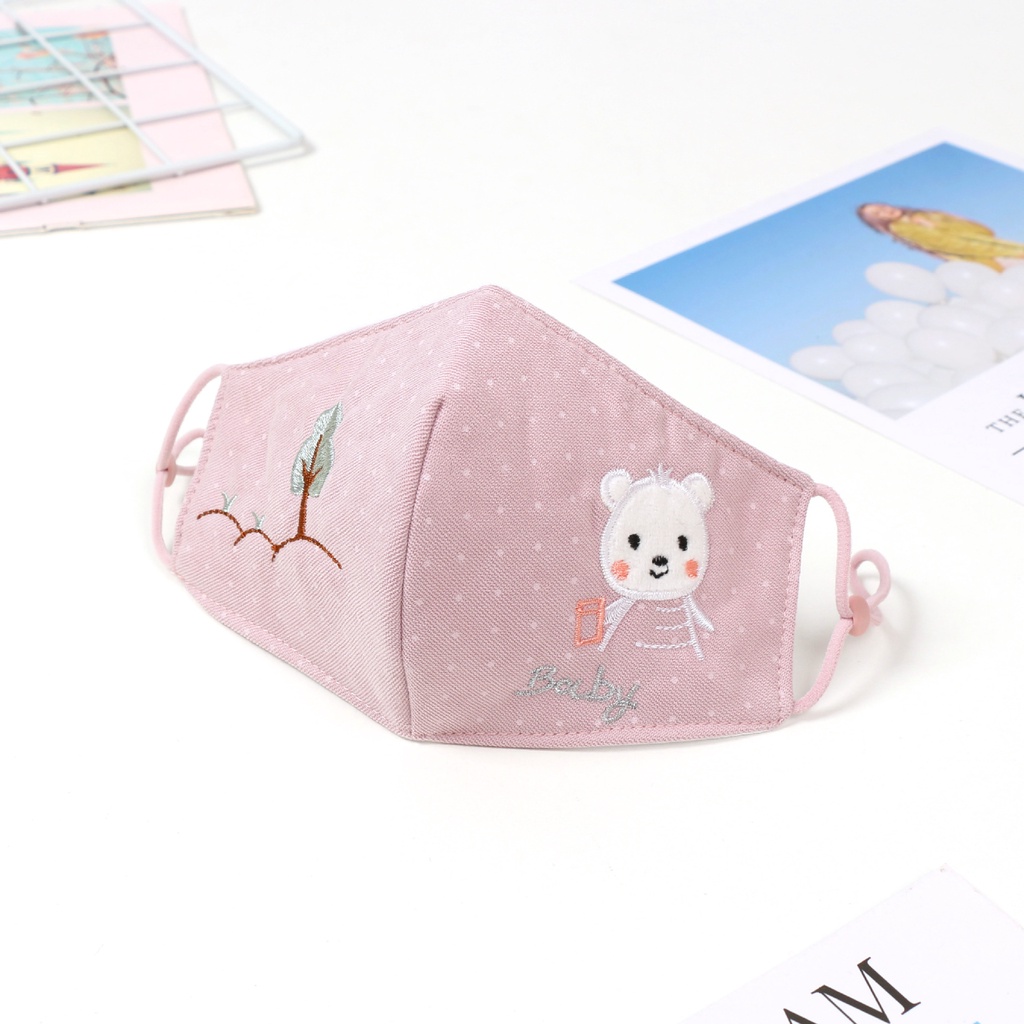 Khẩu Trang Chống Bụi Thoáng Khí Có Thể Tái Sử Dụng Thiết Kế Hoạt Hình Dễ Thương Cho Bé 1-4 Tuổi