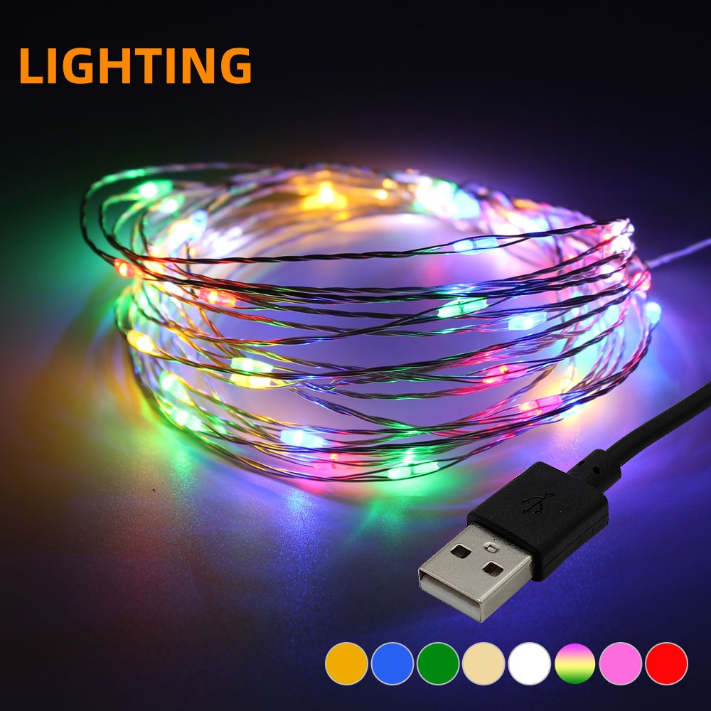 Dây Đèn led Chạy Pin Dùng Trang Trí Tiệc Cưới/Giáng Sinh