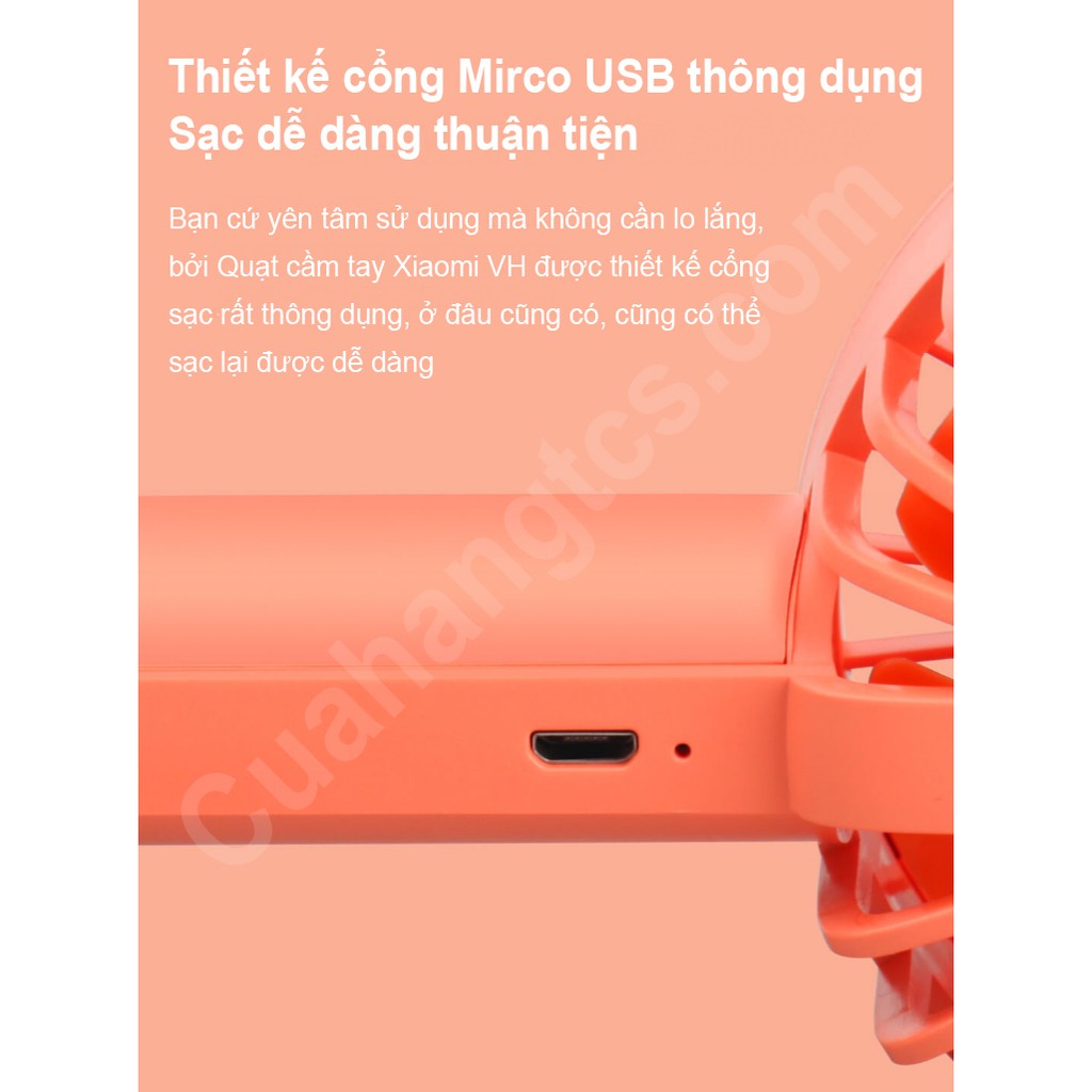[xiaomi268] Quạt cầm tay mini VH Xiaomi - Quạt cầm tay - Hàng Chính Hãng - 1 Đổi 1 trong 30 ngày