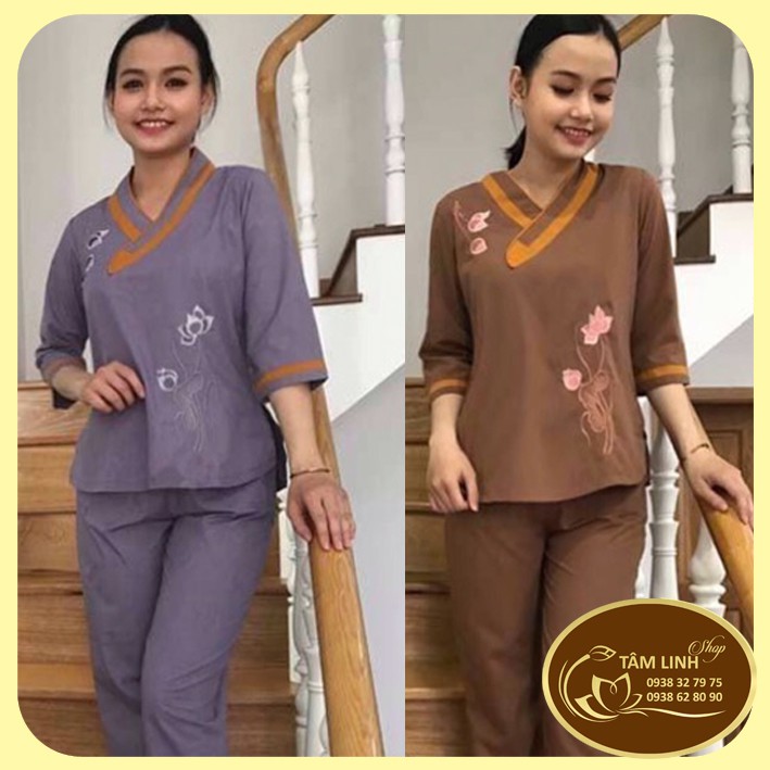 Đồ Lam Đi Chùa_Mẫu Tim Bầu