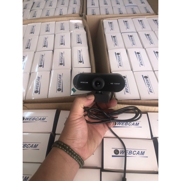 Webcam máy tính có mic FULL HD 1080P, Web camera pc - laptop full box siêu nét hỗ trợ livestream, học trực tuyến