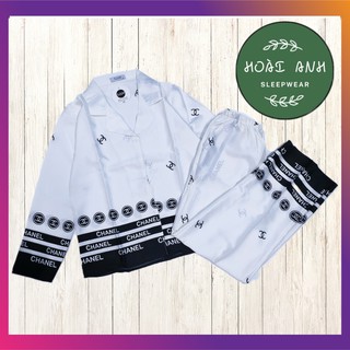 Đồ bộ pijama lụa satin nhiều họa tiết