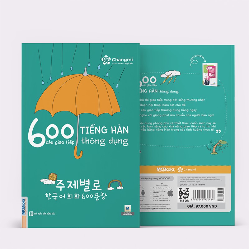 Sách – 600 Câu Giao Tiếp Tiếng Hàn Thông Dụng (Học Kèm App Mcbooks)