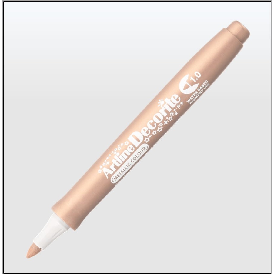 Bút màu nổi viết vẽ trên mọi chất liệu Artline Decorite EDFM-1  - Màu đồng nhũ (Bronze)