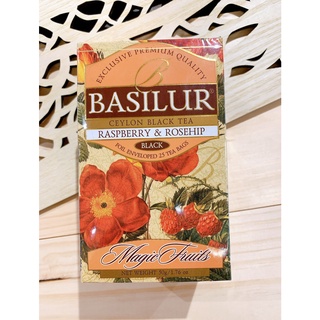 Trà hoa quả Basilur vị mâm xôi uống hàng ngày hoặc làm quà tặng – Hộp đựng trà 50g