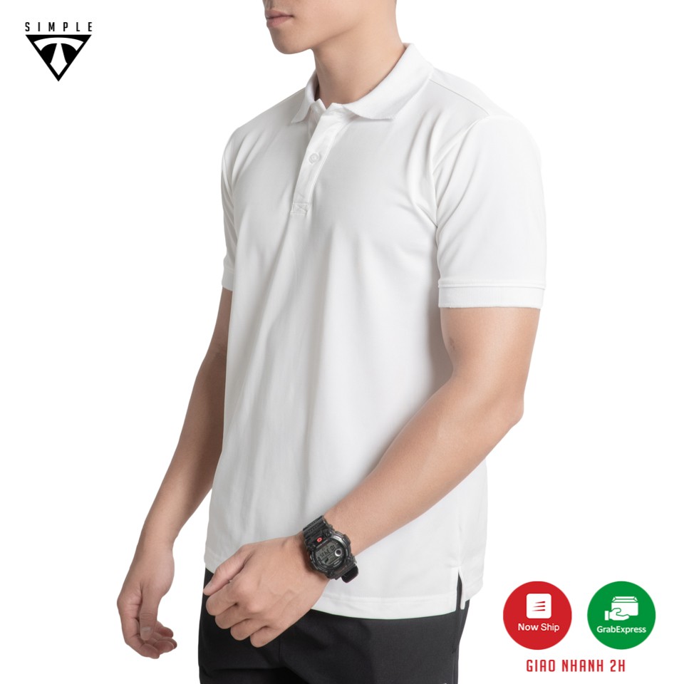 Áo Polo Nam cổ bẻ TSIMPLE cổ trụ tay lỡ vải thun cá sấu Cotton thời trang, chuẩn form, sang trọng lịch lãm màu Trắng | BigBuy360 - bigbuy360.vn