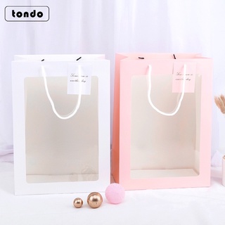 Túi kính đựng hoa, quà tặng, túi giấy đựng hoa kt 25.35.15cm