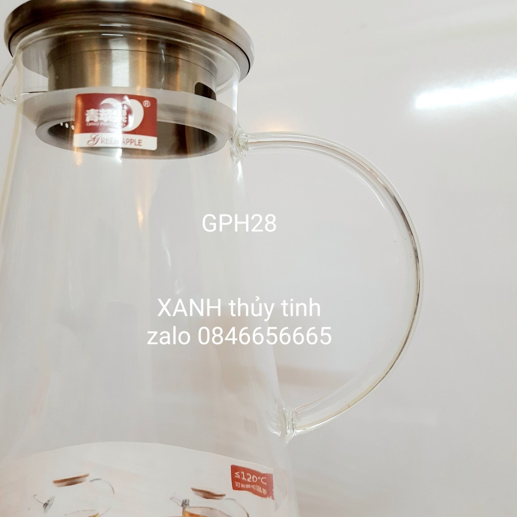 Bình thủy tinh nắp inox 1800ml - mã GPH28
