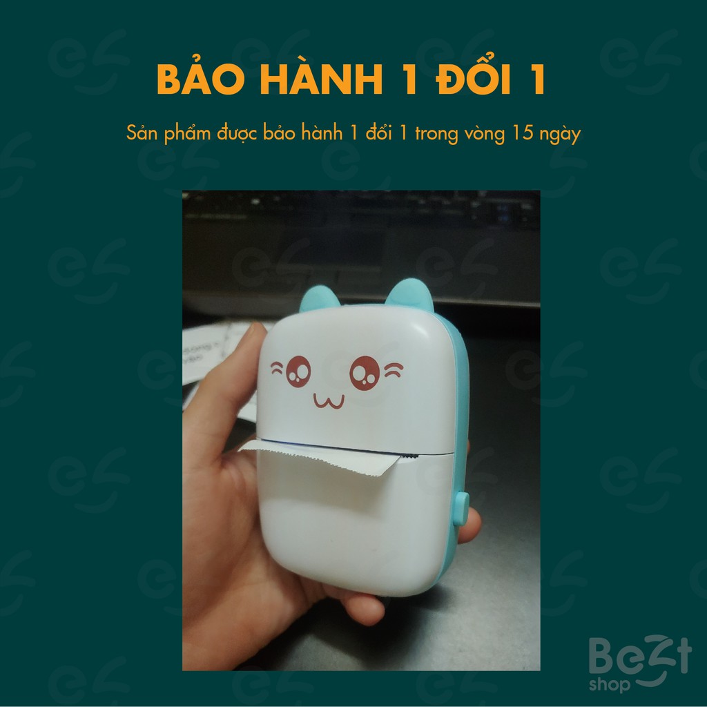 Máy in nhiệt mini, máy in mini, máy in ảnh đa năng in sắc nét đáng yêu cho văn phòng, học sinh, sinh viên