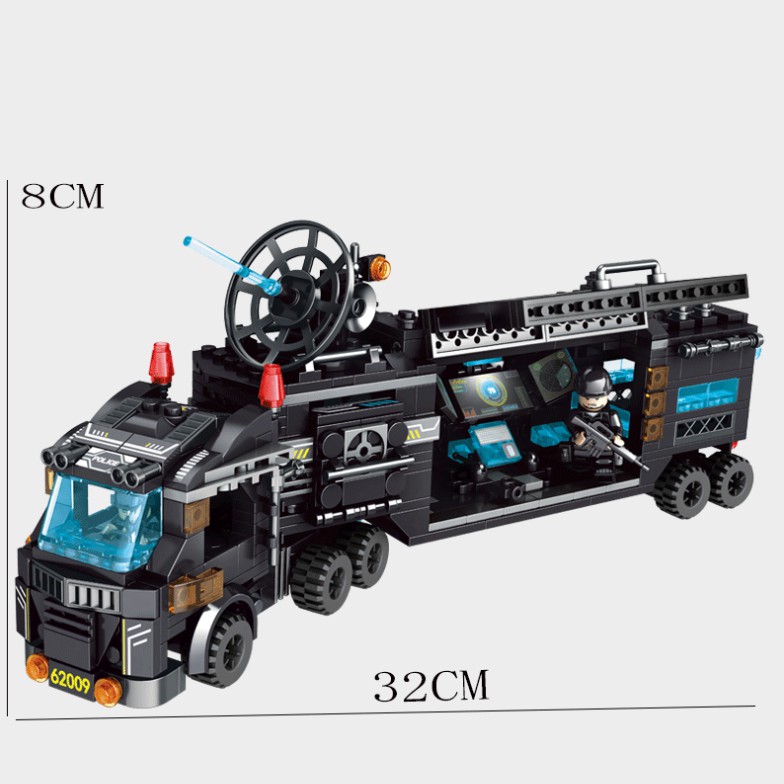 [900 CHI TIẾT] ĐỒ CHƠI XẾP HÌNH LEGO BIỆT ĐỘI SWAT, LEGO XE OTO QUÂN ĐỘI, LEGO ROBOT, LEGO TRỰC THĂNG QT27