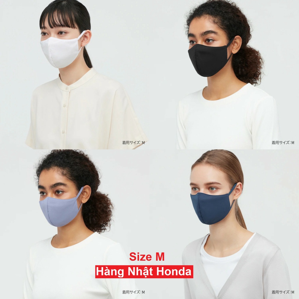 [Auth Uniqlo] Khẩu trang AIRism Uniqlo Túi 3 chiếc có thể giặt - Mẫu mới 2022