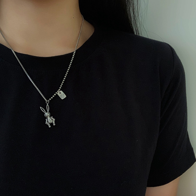 Vòng Cổ Mặt Dây Chuyền Thỏ 223972 Dây Chuyền Mặt Hình Gấu Thời Trang Cá Tính Cho Nam Và Nữ