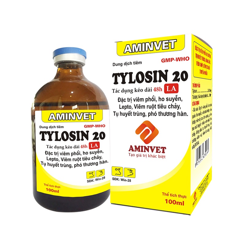 20ml Tylosin 20 hàng công ty Aminvet