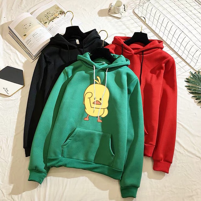 (Mua 1 tặng 1 phần quà ) Áo quảng châu, nỉ bông cao cấp, form ulzzang, có ngoại cỡ , BIGsize , hoodie chú vịt kute | BigBuy360 - bigbuy360.vn