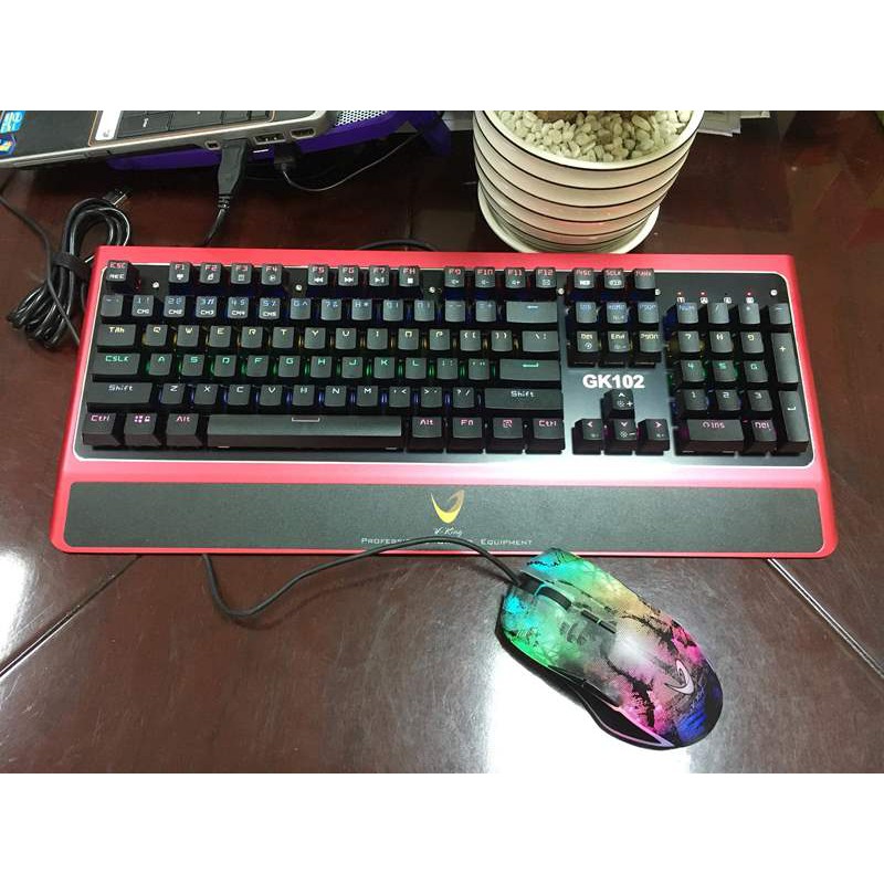 Bàn Phím Cơ Quang Vking GK102 Tặng Kèm Lót Chuột Cao Cấp