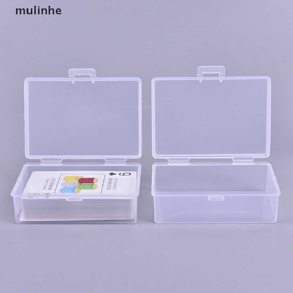 Set 2 Hộp Nhựa Trong Suốt Đựng Bài Poker Tiện Dụng