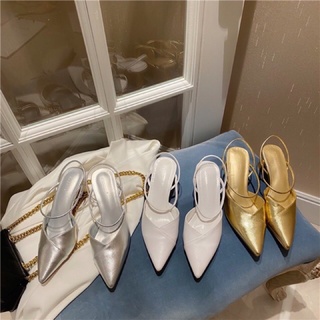 Giày cao gót bạc sz 36 le hong nhung store new