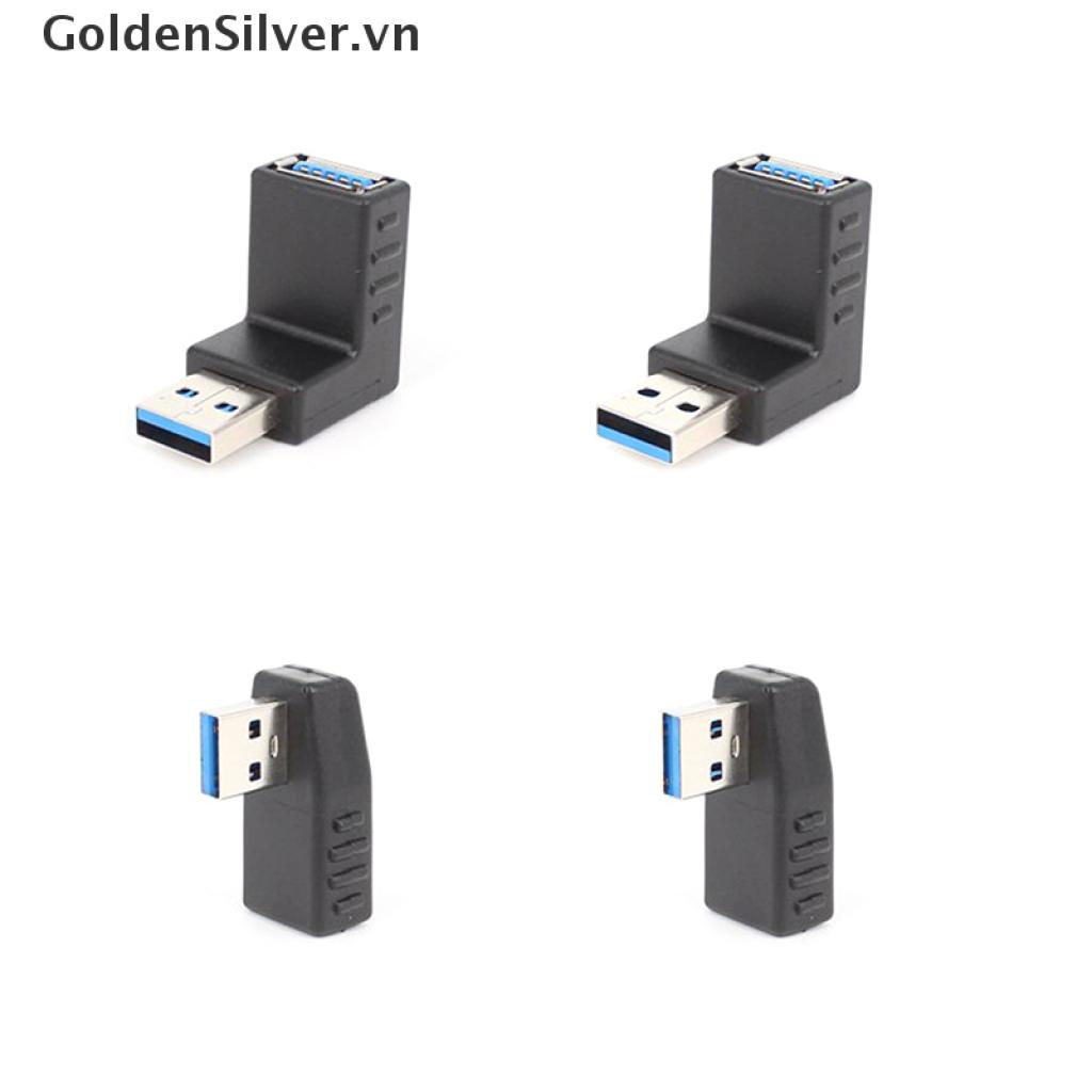 Đầu Nối Chuyển Đổi USB 3.0 A Male Sang Female Góc Phải 90 Độ