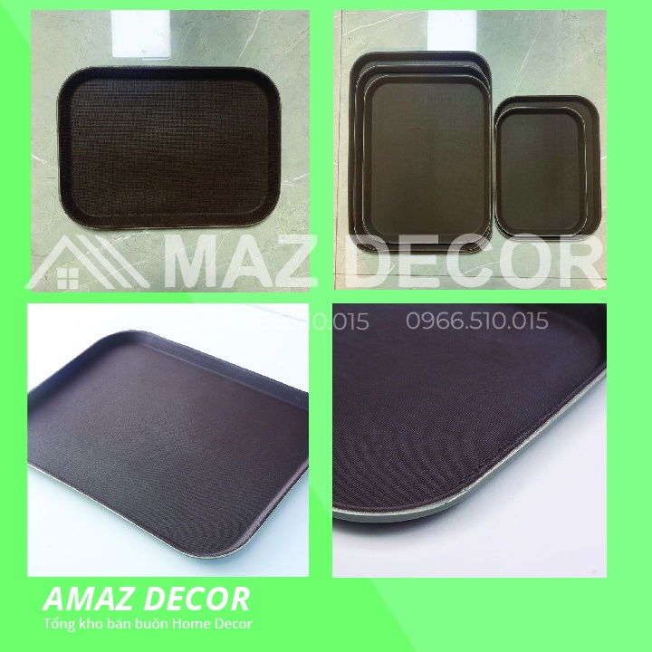 [SỈ] KHAY PHỤC VỤ BƯNG BÊ ĐỒ CHỮ NHẬT CHỐNG TRƠN CÁC CỠ DÀY DẶN ĐẸP GIÁ RẺ