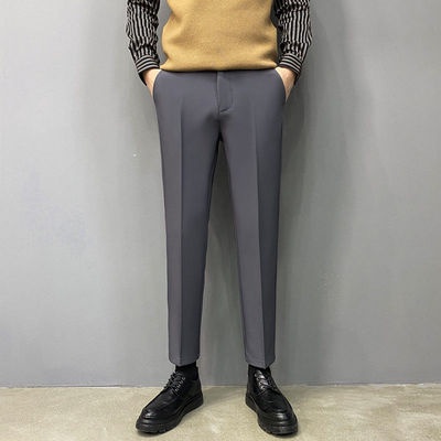 Quần Tây Nam - Quần Baggy Tây Nam TCE Công Sở Dáng Ôm Vải Cotton Chéo Hơi Co Giãn Không Nhăn Cao Cấp