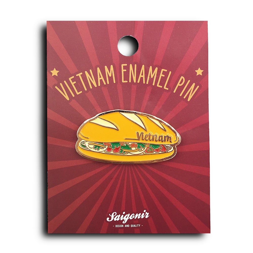 Pin Cài Áo Bánh Mì Saigonir-Huy Hiệu-Ghim Cài Áo, Mũ, Balo, Túi Xách-Enamel Pin-Vietnam Souvenir-Quà Lưu Niệm Việt Nam