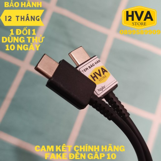 Cáp Samsung Micro USB - USB Type C - C to C (2 đầu) sạc nhanh dùng cho các đời Android, IPad hàng chính hãng BH 12 tháng