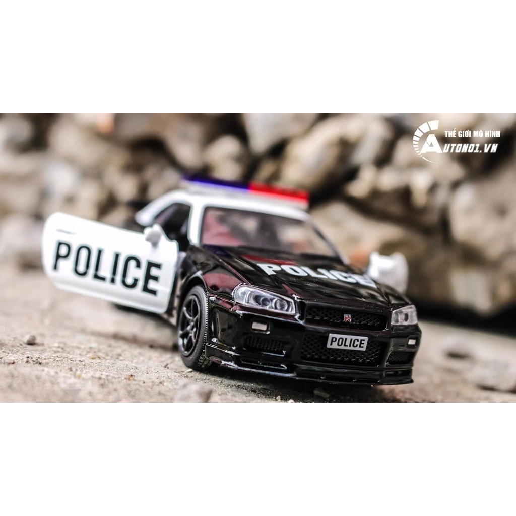 MÔ HÌNH XE NISSAN POLICE GT R34 1:36 JACKIEKIM 7382