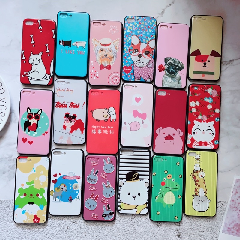 Ốp iphone 7Plus/8Plus Viền Nhựa Dẻo Hình Siêu Kute