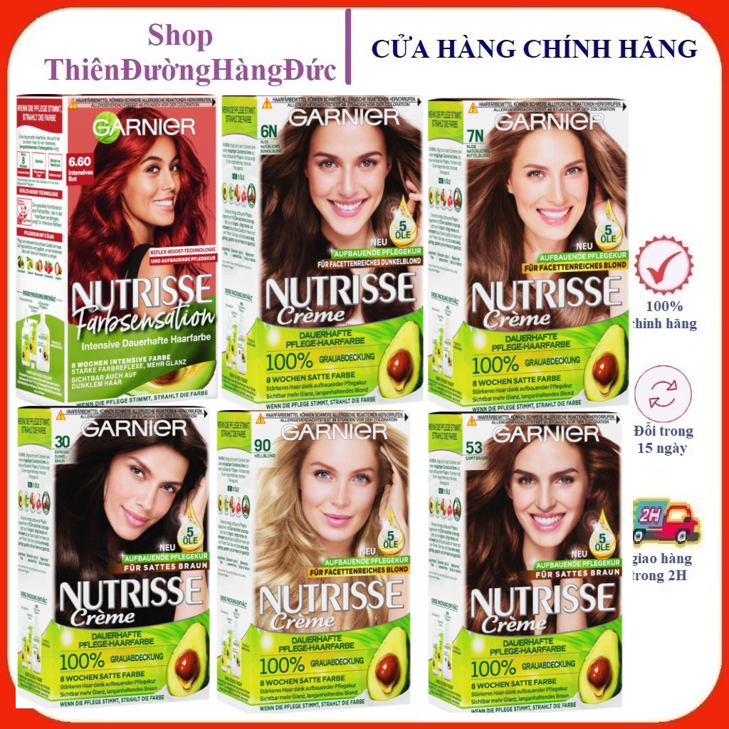 Thuốc nhuộm tóc garnier nutrisse creme Đức