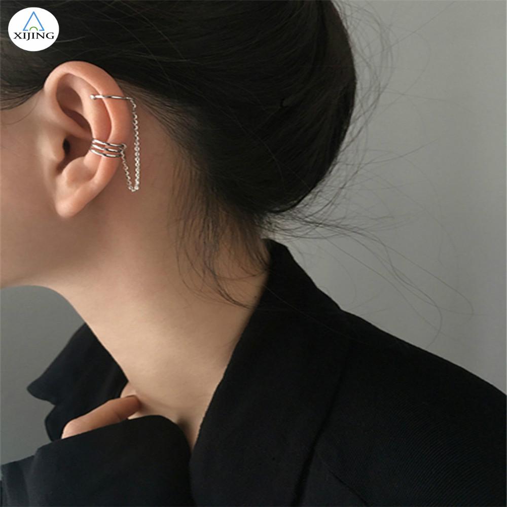 Khuyên tai dạng kẹp phong cách Hàn Quốc thiết kế đơn giản