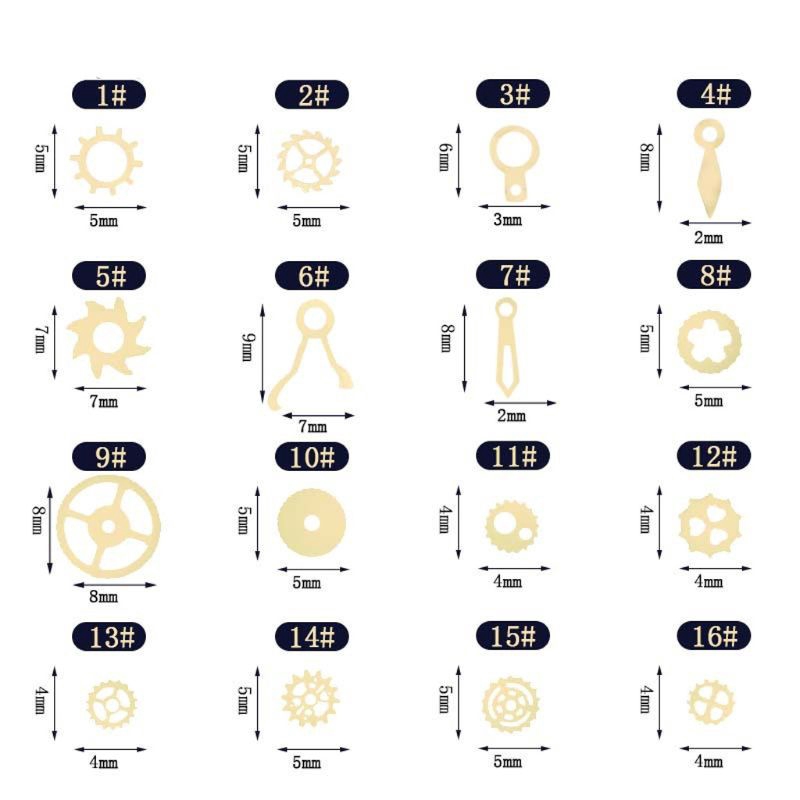 2 Box Mini Mixed Steampunk Cogs Gear Clock Charm UV Frame Resin Jewelry Fillings