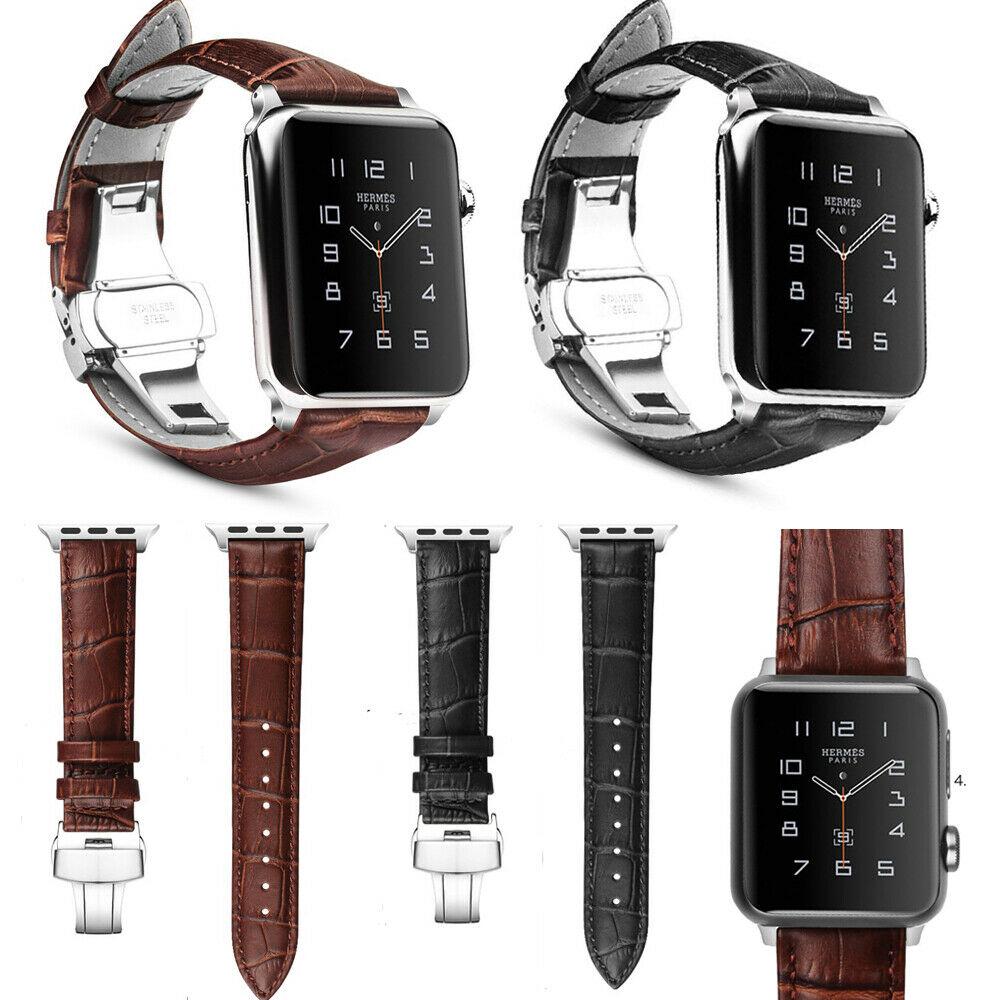 For iWatch Apple Watch Series 4 3 2 1 38/42/40/44mm Leather Wrist Band Strap