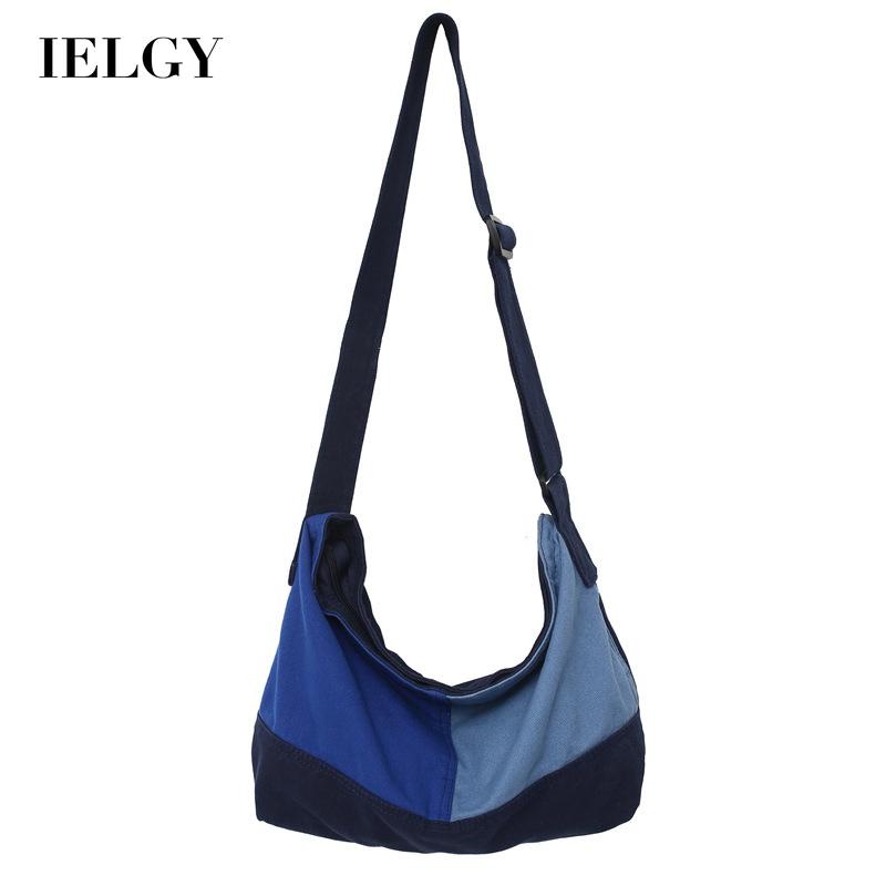 IELGY Túi Đeo Vai Cỡ Lớn Họa Tiết Kẻ Sọc Phong Cách Nhật Bản Thời Trang Cho Nữ