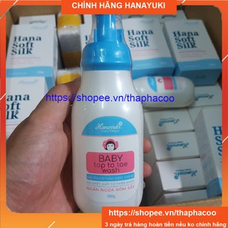 Sữa Tắm Gội Thảo Dược Hanayuki Hana Baby Top To Toe Wash Chai 150gr Chính Hãng Hanayuki