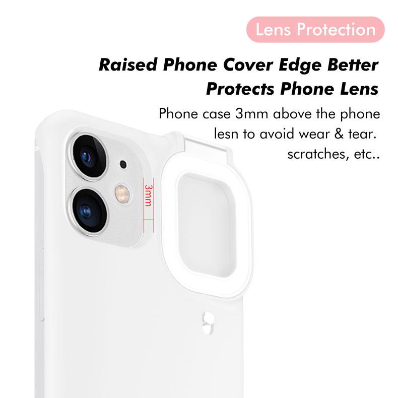 Ốp điện thoại có đèn led thời trang 2021 thích hợp cho Iphone 12 11 Xs Pro Max