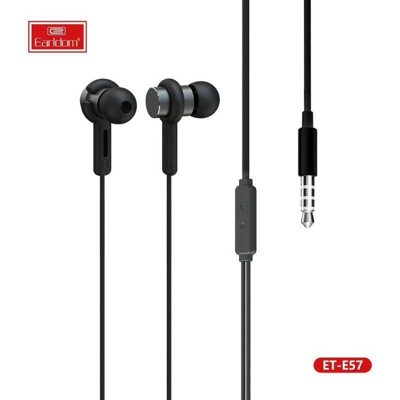 Tai nghe có dây Earldom sử dụng cổng AUX 3.5mm thích hợp với hầu hết các dòng smartphone,laptop,pc... hiện nay