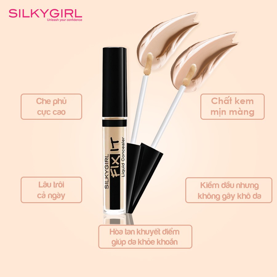 KEM CHE KHUYẾT ĐIỂM SILKYGIRL FIX IT LIQUID CONCEALER 2ML CHÍNH HÃNG - 9270