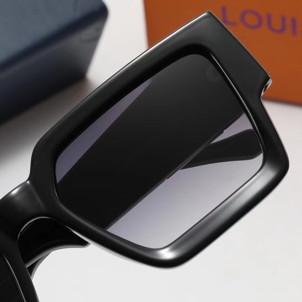 Kính Mát Gọng Vuông Lớn Chống Tia uv400 Hiệu LV Louis Vuitton Cho Nam Nữ