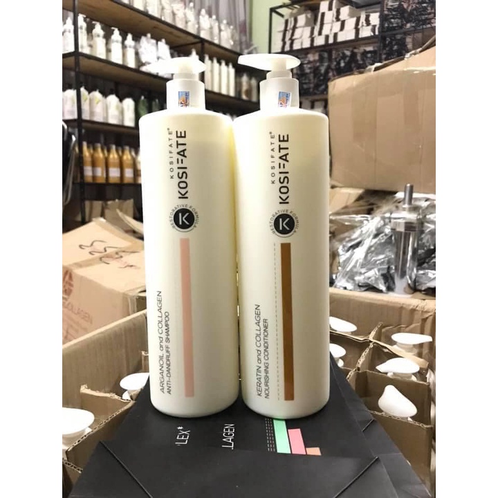 Cặp Gội xả dưỡng sinh KOSIFATE PHỤC HỒI ĐA TẦNG TÓC HƯ TỔN , sạch gàu bổ sung dưỡng chất cho tóc