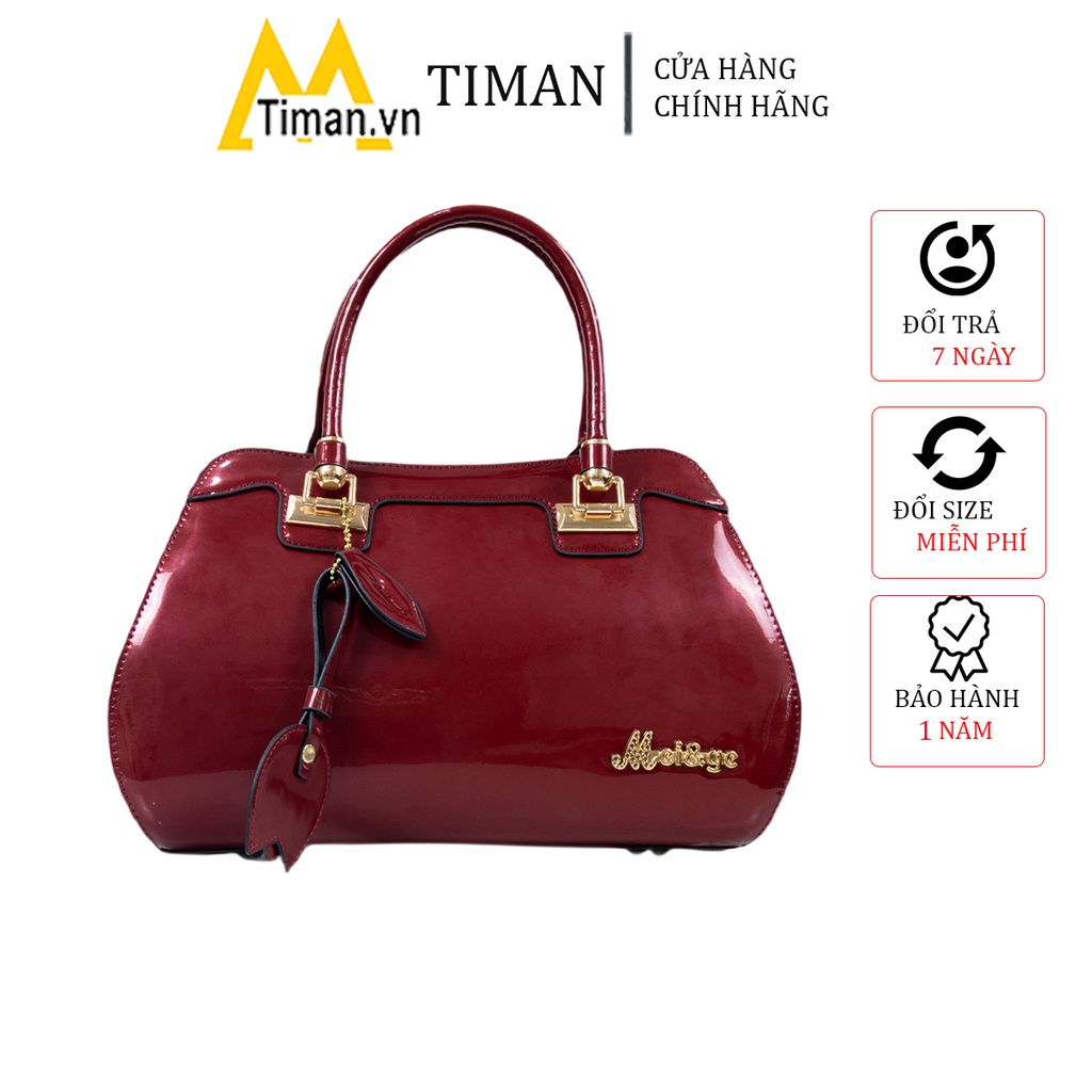 Túi quai xách nữ đẹp công sở chất liệu da mini hợp đi du lịch cho mẹ trung niên kẹp nách bảo hành 1 năm TC66 TIMAN