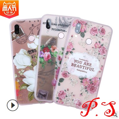 Ốp lưng huawei nova 3e / p20 Pro silicon in họa tiết hoa đẹp mắt