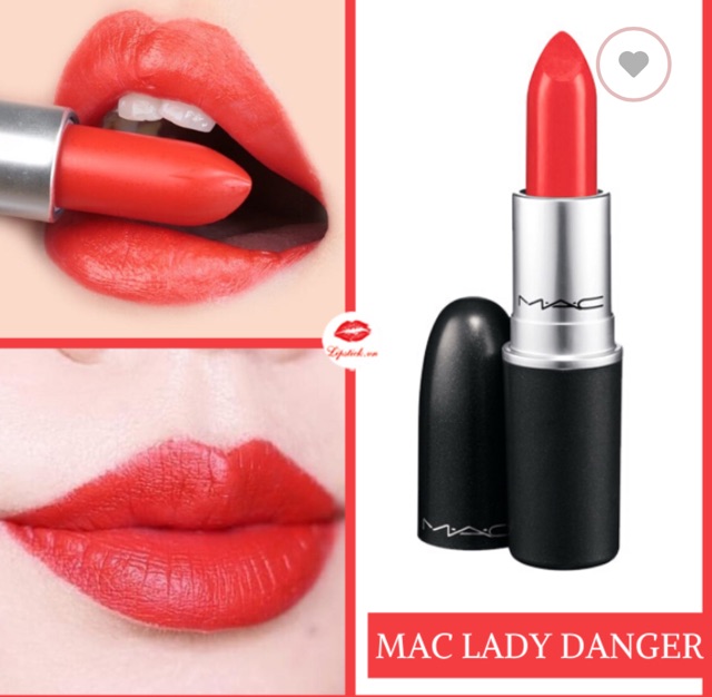 Son MAC Lady Danger 607 Màu Đỏ Cam – Matte