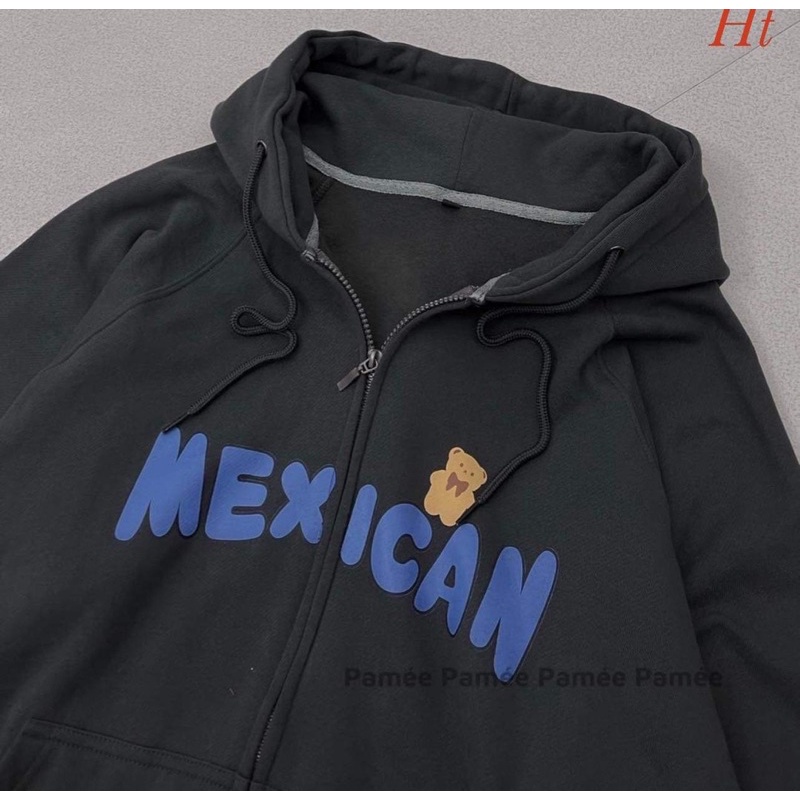 Áo khoác gấu nâu nhỏ in ngực HT12