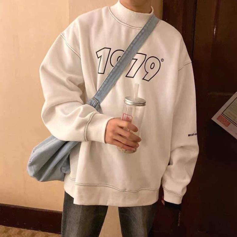 Áo Nỉ Sweater Dài Tay 1979 Unisex Dưới 70kg( Ảnh Thật-Hàng Sẵn)